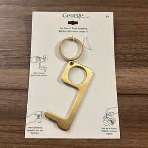 Gold-plated No touch tool keyring